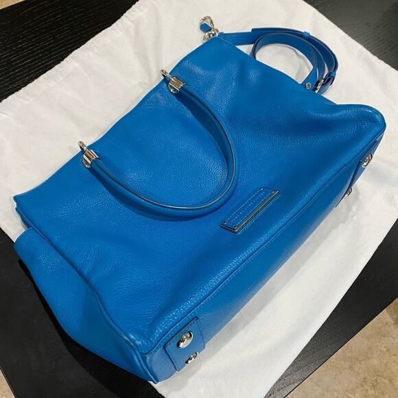 MARC JACOBS TOTE HANDBAG PURSE Blue - Picture 3 of 11